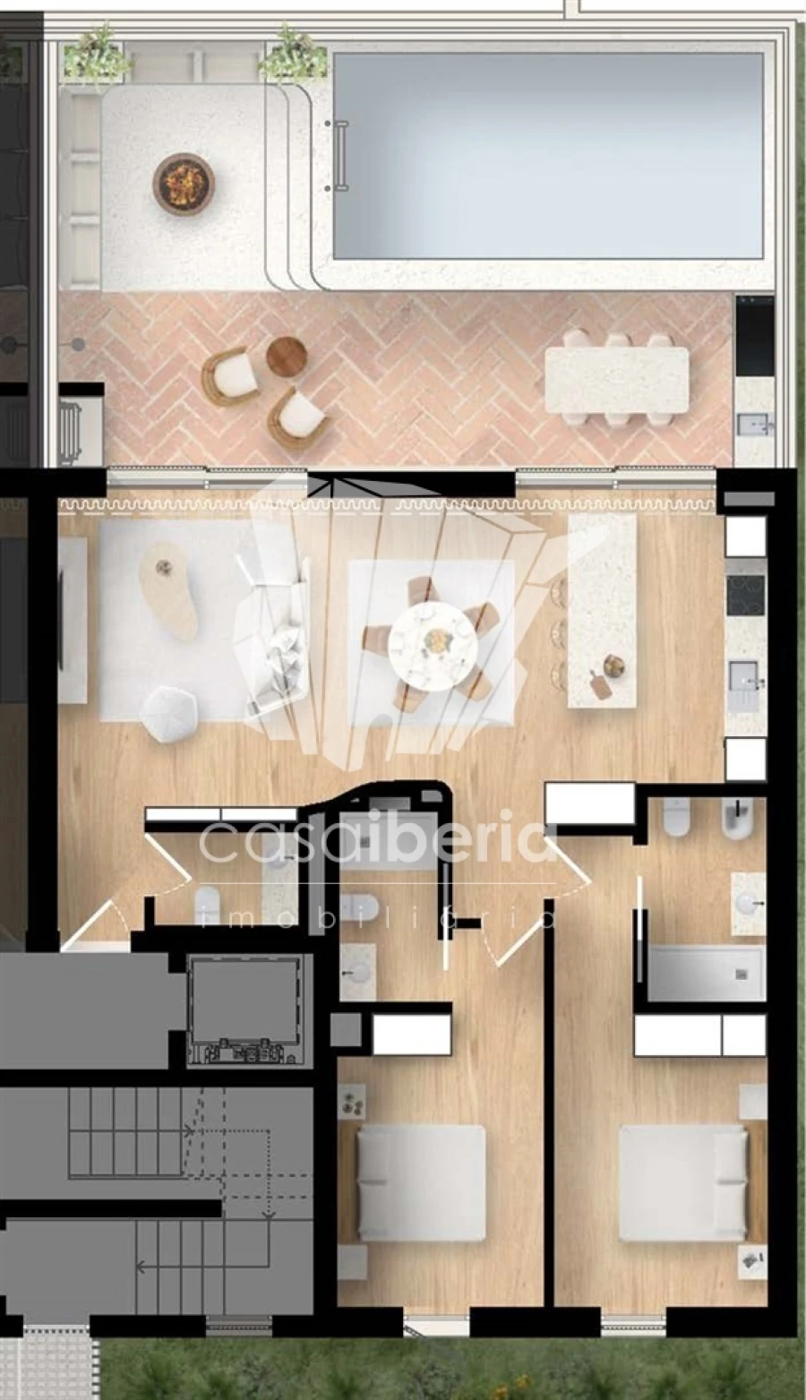 Apartamento T2 para Venda em Moncarapacho e Fuseta Planta 2