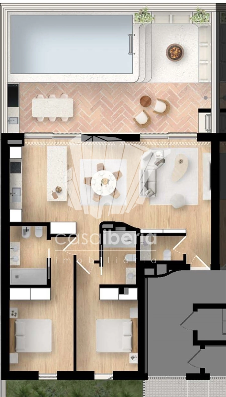 Apartamento T2 para Venda em Moncarapacho e Fuseta Planta 1
