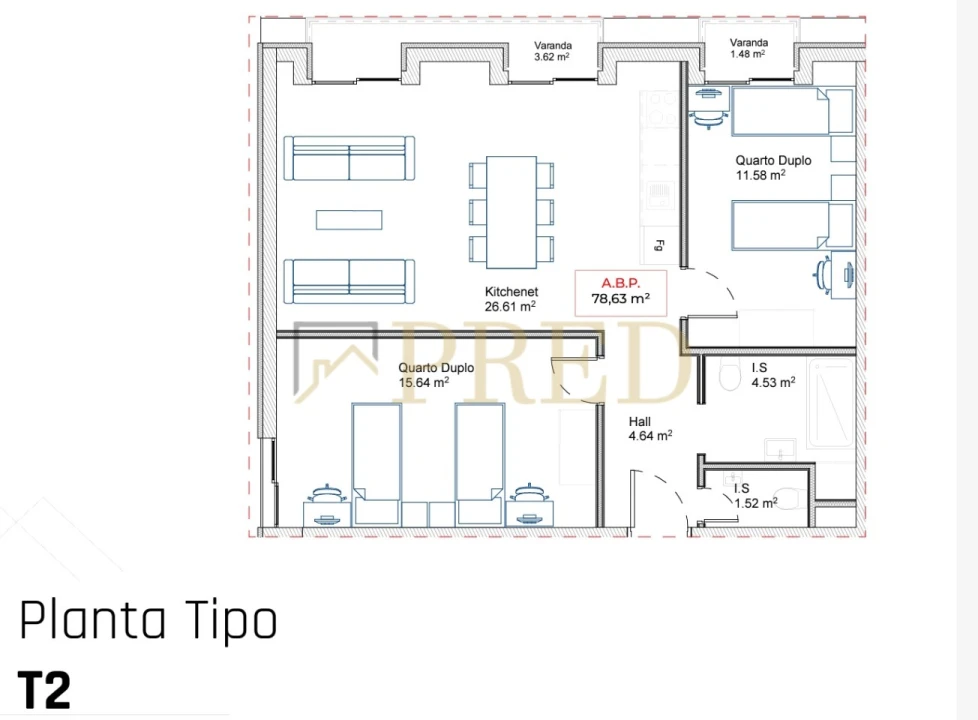 Apartamento T2 para Venda em Paranhos Foto 9