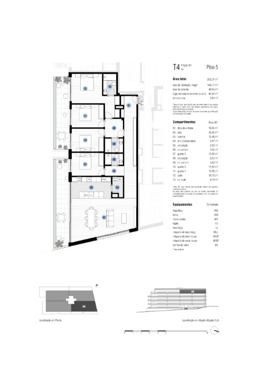 Apartamento T4 para Venda em Canidelo Planta 1