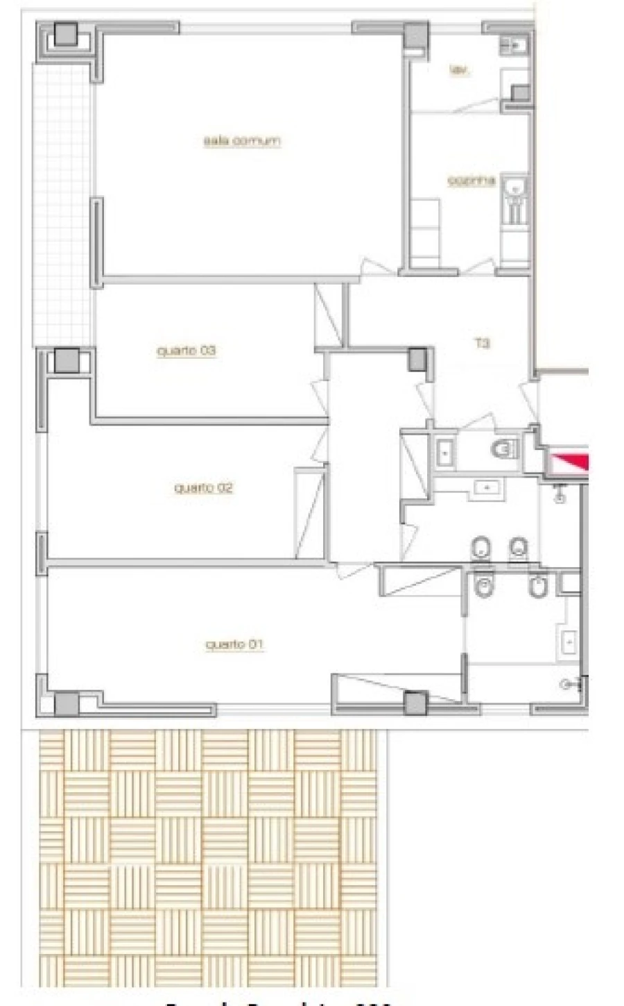 Apartamento T3 para Venda em Lordelo do Ouro e Massarelos Planta 1