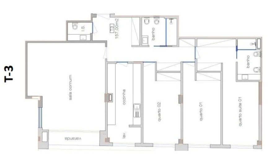 Apartamento T3 para Venda em Cedofeita, Santo Ildefonso, Sé, Miragaia, São Nicolau e Vitória Planta 1