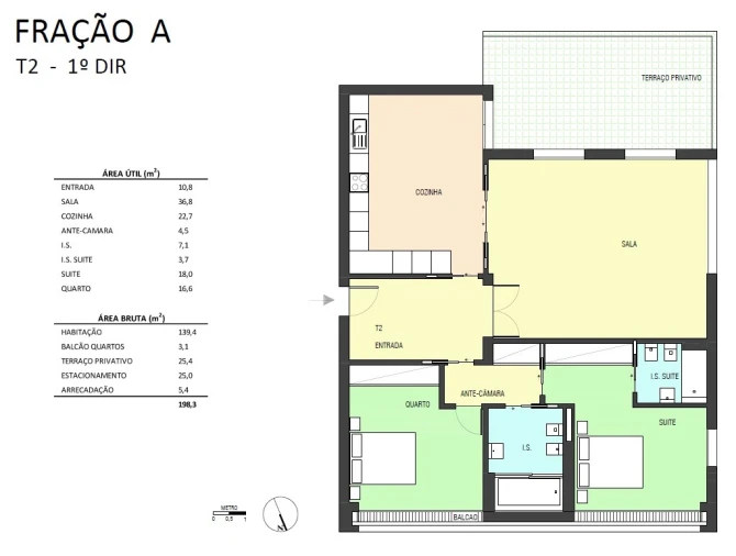 Apartamento T2 para Venda em Santa Clara Planta 1