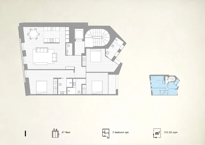 Apartamento T3 para Venda em Cedofeita, Santo Ildefonso, Sé, Miragaia, São Nicolau e Vitória Planta 1
