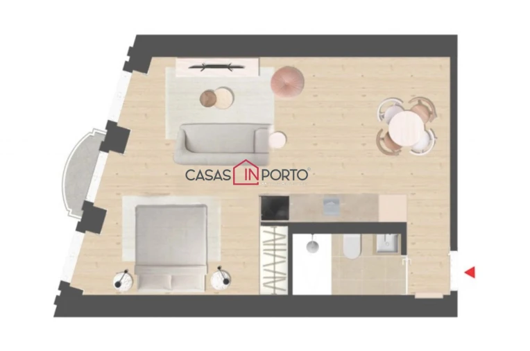 Apartamento T0 para Venda em Cedofeita, Santo Ildefonso, Sé, Miragaia, São Nicolau e Vitória Planta 1