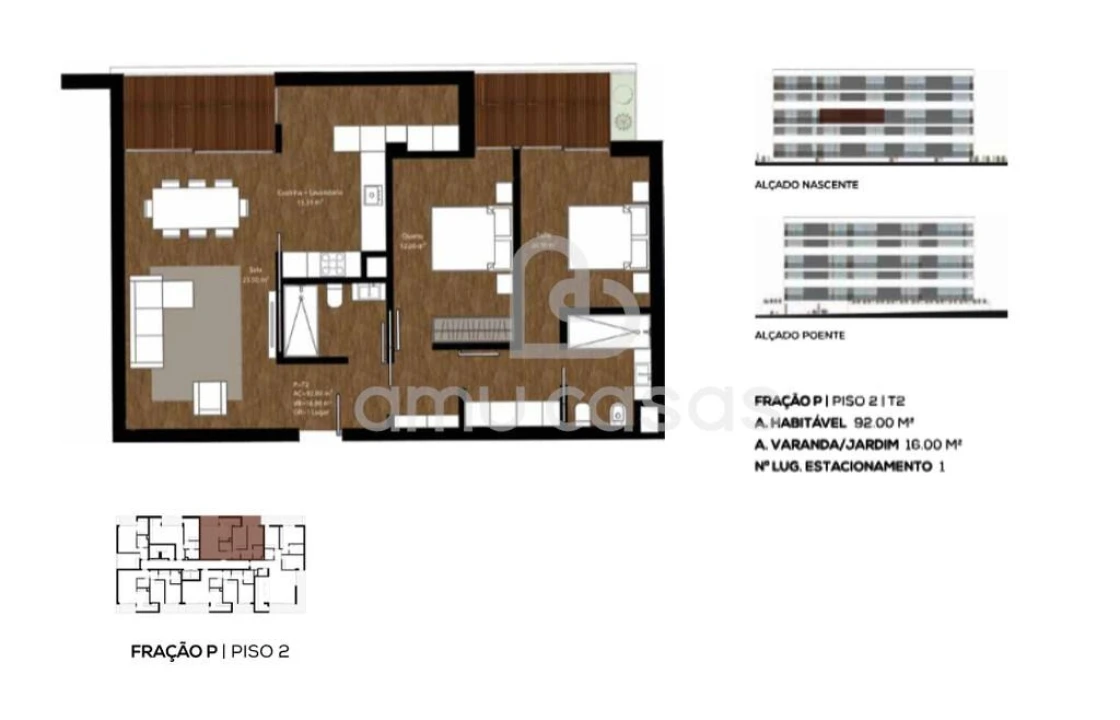 Apartamento T2 para Venda em São João da Madeira Foto 12