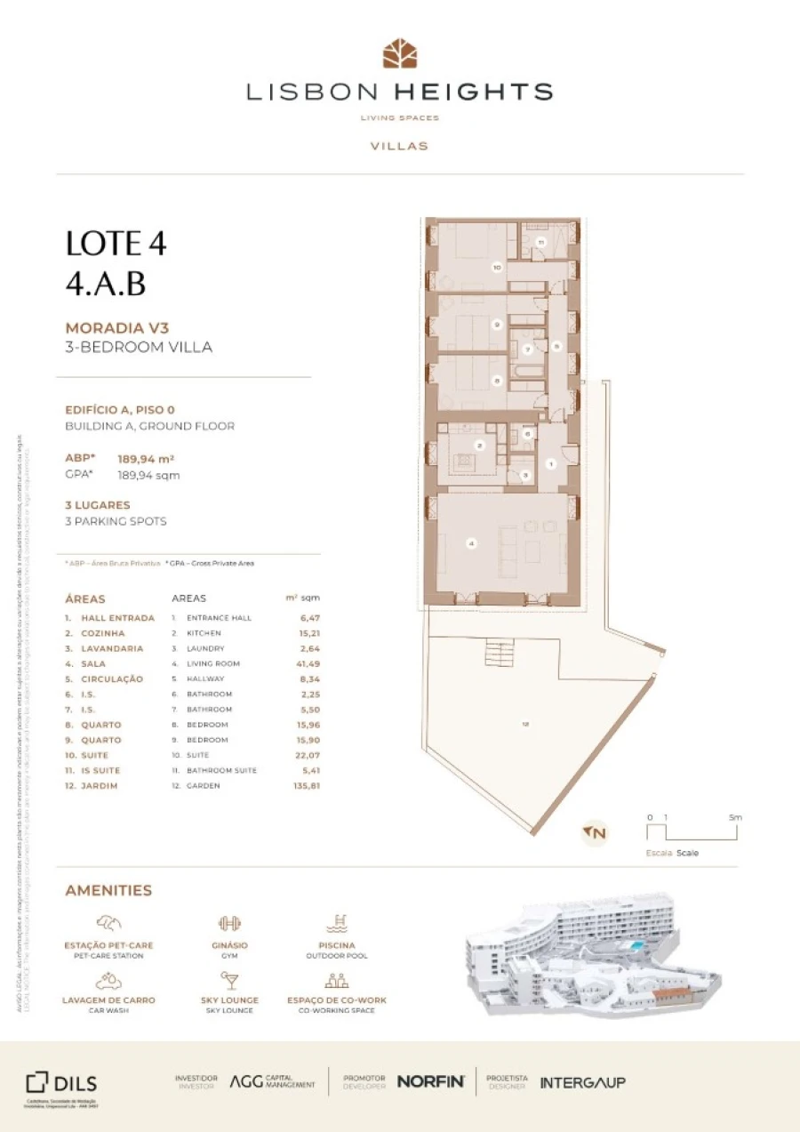 Moradia T3 para Venda em Lumiar Planta 1
