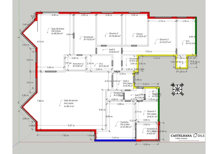 Apartamento T4 para Venda em Areeiro Planta 1