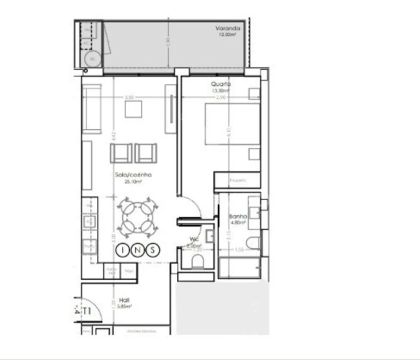 Apartamento T1 para Venda em São Felix da Marinha Foto 14