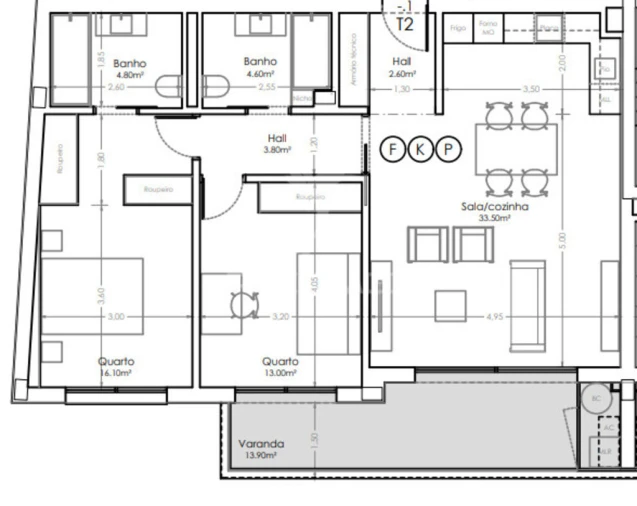 Apartamento T2 para Venda em São Felix da Marinha Foto 17