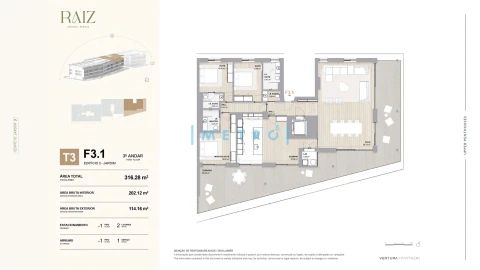 Apartamento T3 para Venda em Lordelo do Ouro e Massarelos