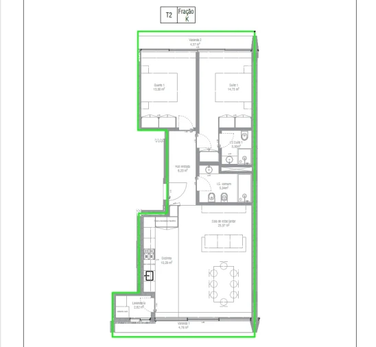 Apartamento T2 para Arrendamento em Canidelo Foto 43