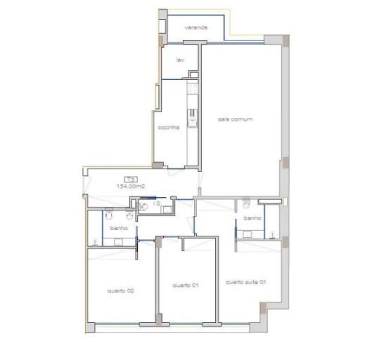 Apartamento T3 para Venda em Cedofeita, Santo Ildefonso, Sé, Miragaia, São Nicolau e Vitória Planta 1