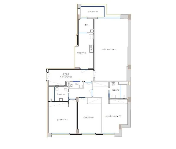 Apartamento T3 para Venda em Cedofeita, Santo Ildefonso, Sé, Miragaia, São Nicolau e Vitória Planta 1