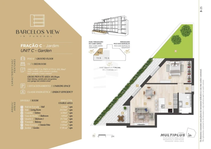 Apartamento T1 para Venda em Santo Antonio Foto 3