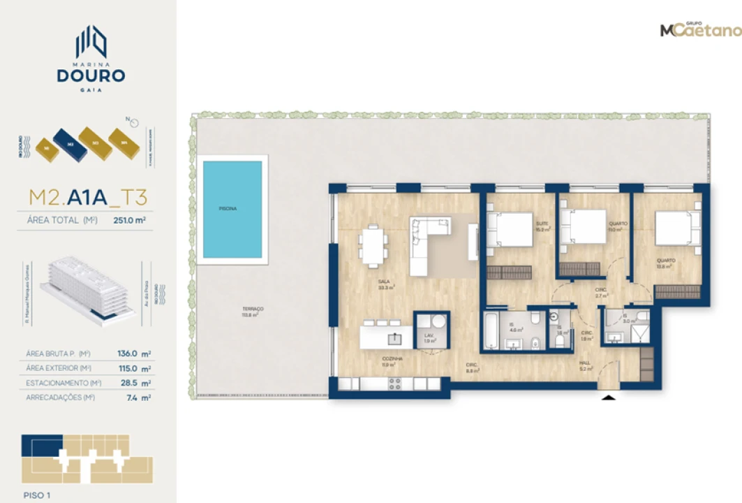 Apartamento T3 para Venda em Santa Marinha e São Pedro da Afurada Foto 17