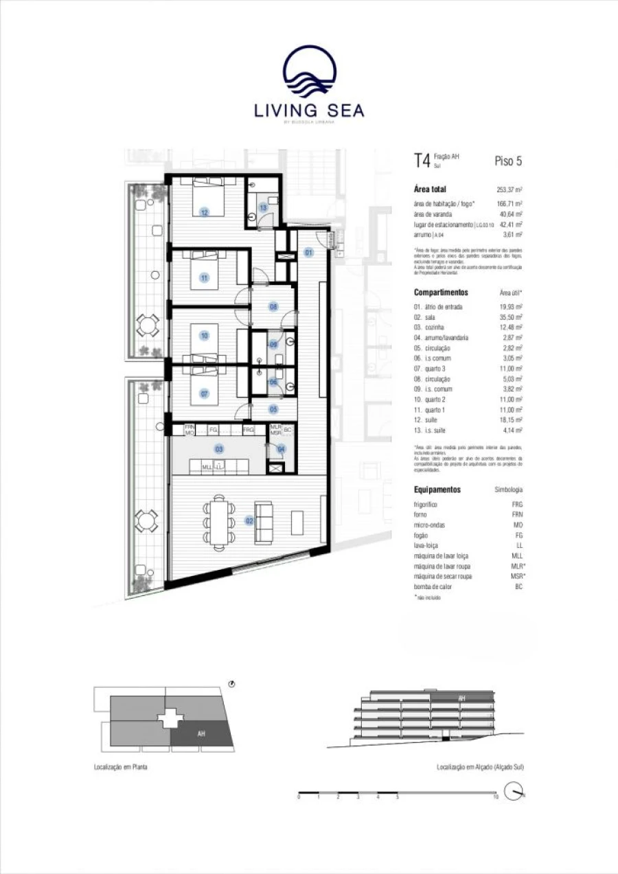 Apartamento T4 para Venda em Canidelo Planta 1