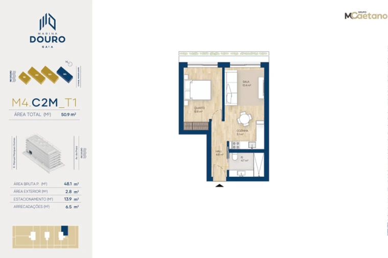 Apartamento T1 para Venda em Santa Marinha e São Pedro da Afurada Foto 16