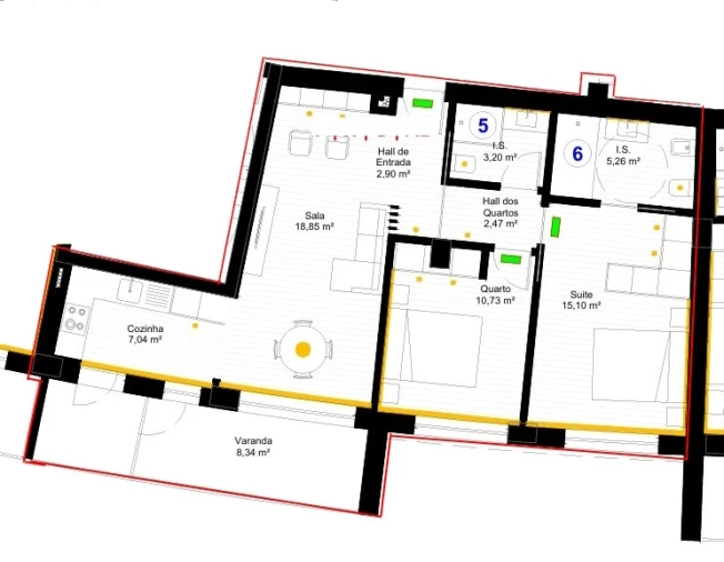 Apartamento T2 para Venda em Esgueira Planta 2