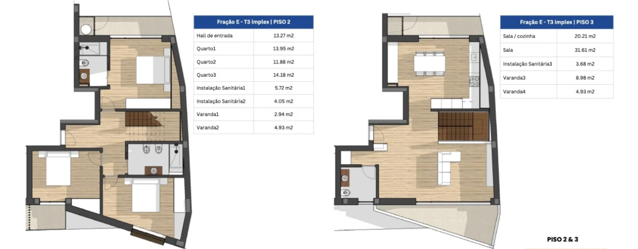 Apartamento T3 para Venda em Glória e Vera Cruz Planta 1