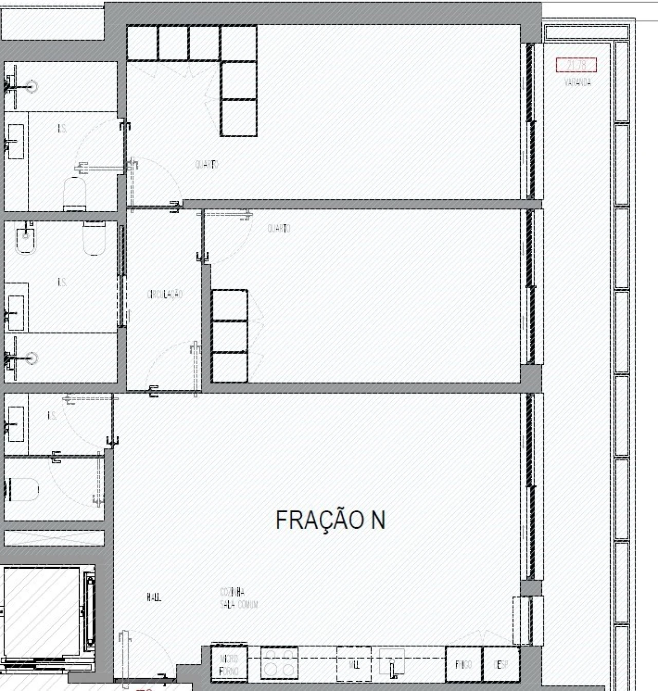 Apartamento T2 para Venda em Madalena Foto 21