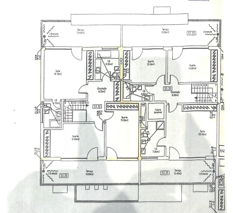 Apartamento T4 para Venda em São Pedro da Cadeira Planta 2