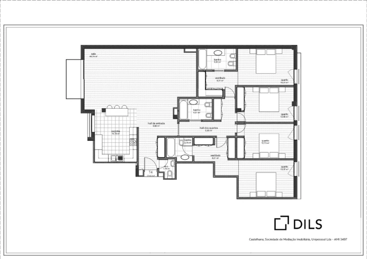 Apartamento T4 para Venda em Matosinhos e Leça da Palmeira Planta 1