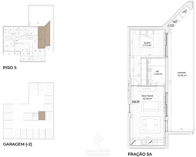 Apartamento T1 para Venda em Real, Dume e Semelhe Planta 1
