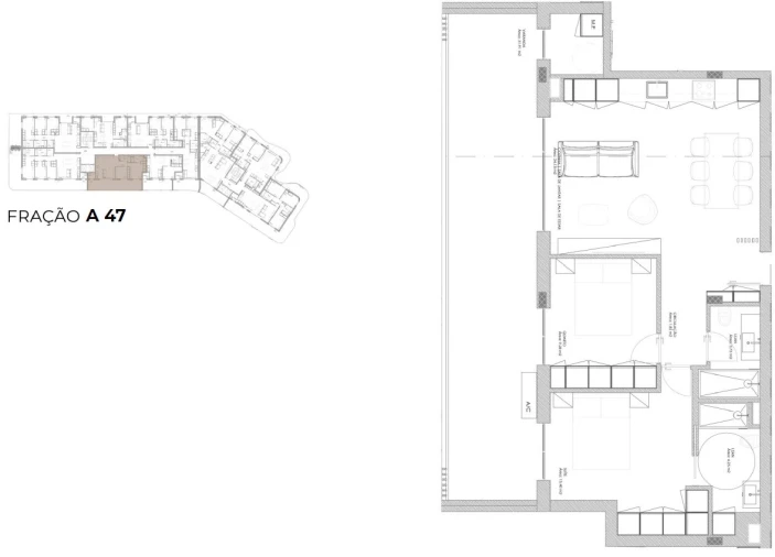 Apartamento T2 para Venda em Oliveira do Douro Planta 1