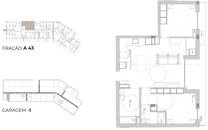 Apartamento T2 para Venda em Oliveira do Douro Planta 1