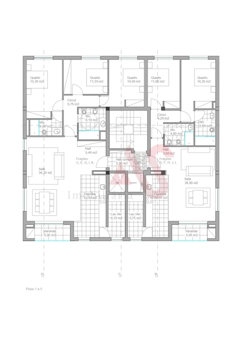 Apartamento T3 para Venda em São Vicente (Braga)