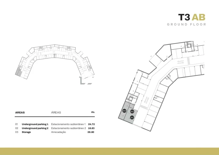 Apartamento T3 para Venda em Quarteira Planta 2