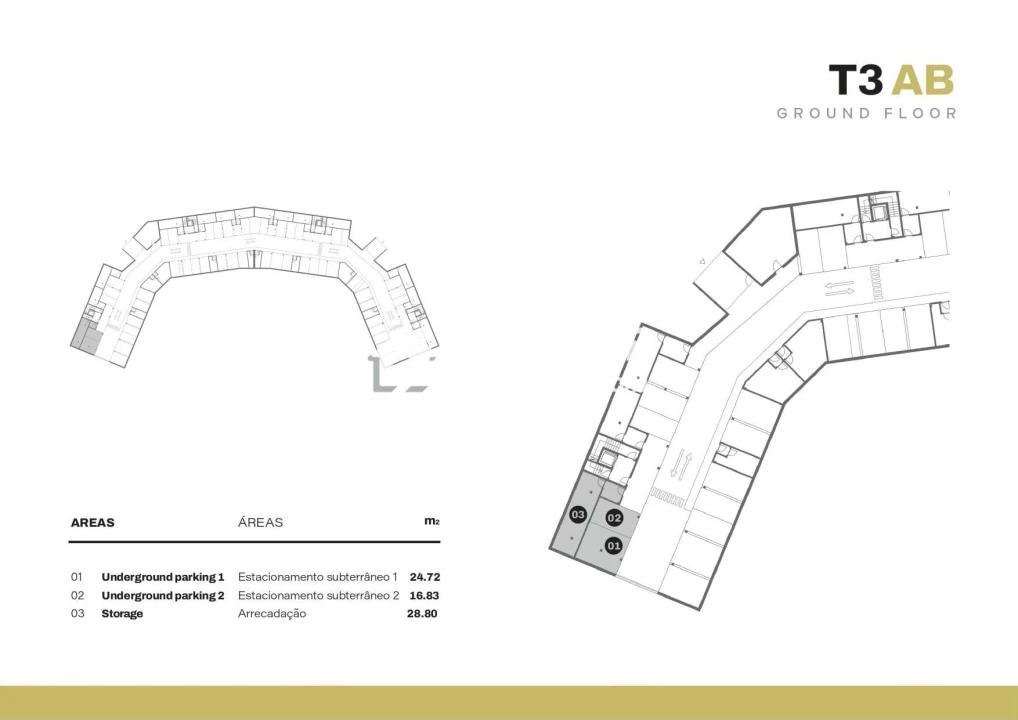 Apartamento T3 para Venda em Quarteira Planta 2