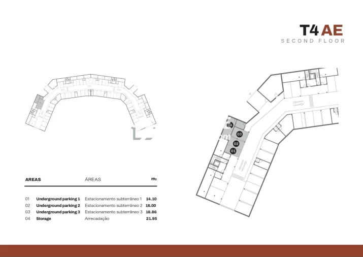 Apartamento T4 para Venda em Quarteira Planta 2
