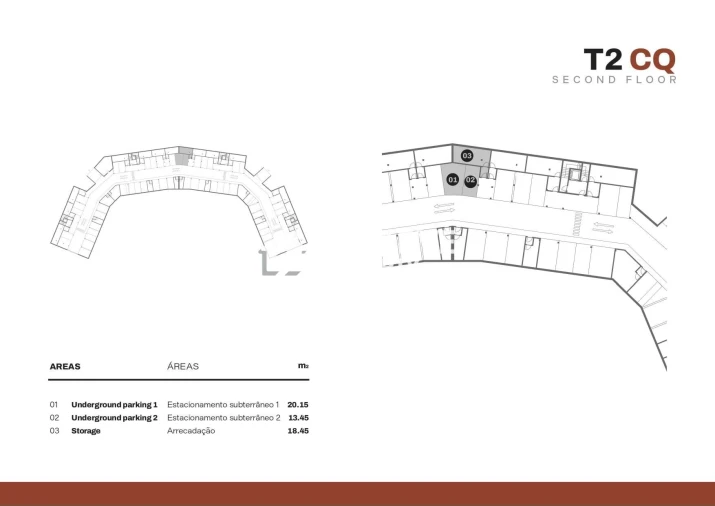 Apartamento T2 para Venda em Quarteira Planta 2