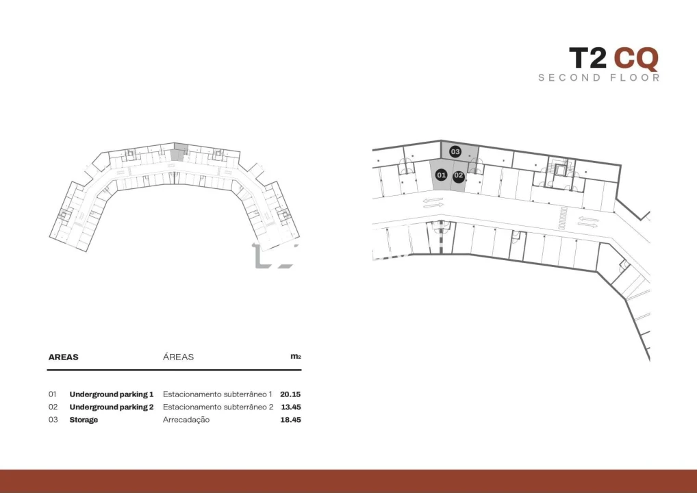 Apartamento T2 para Venda em Quarteira Planta 2