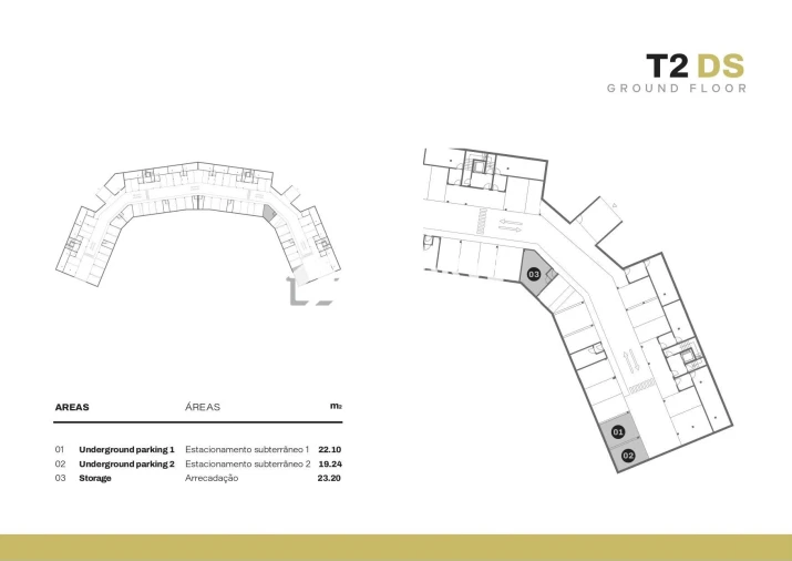 Apartamento T2 para Venda em Quarteira Planta 2