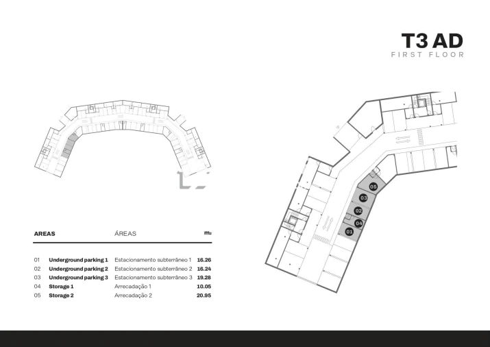 Apartamento T3 para Venda em Quarteira Planta 2