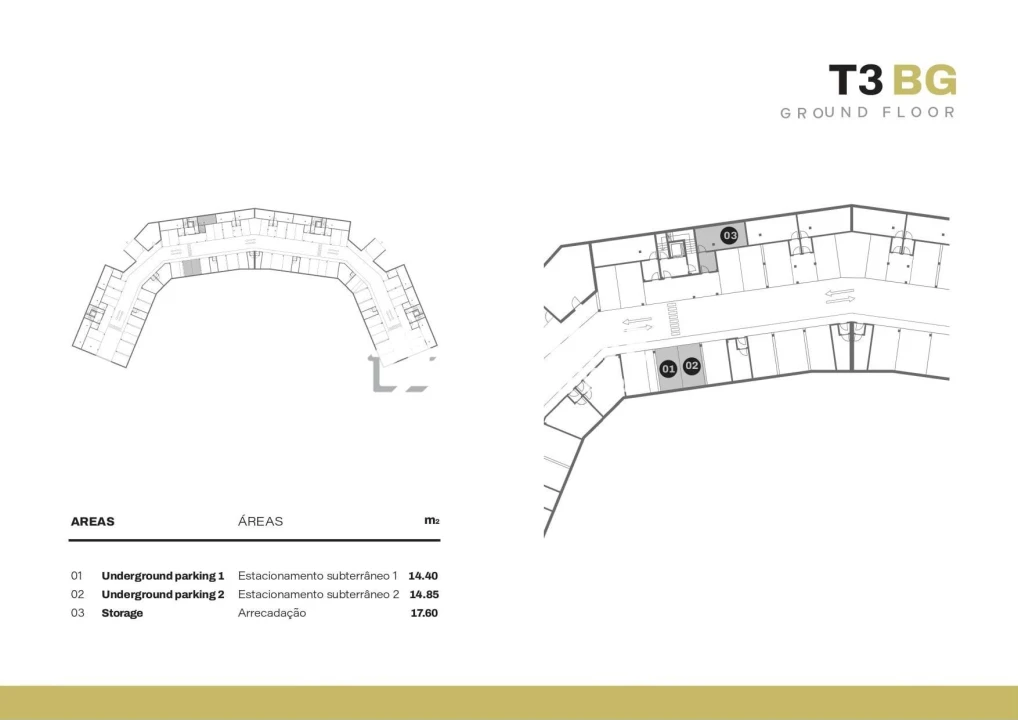 Apartamento T3 para Venda em Quarteira Planta 2