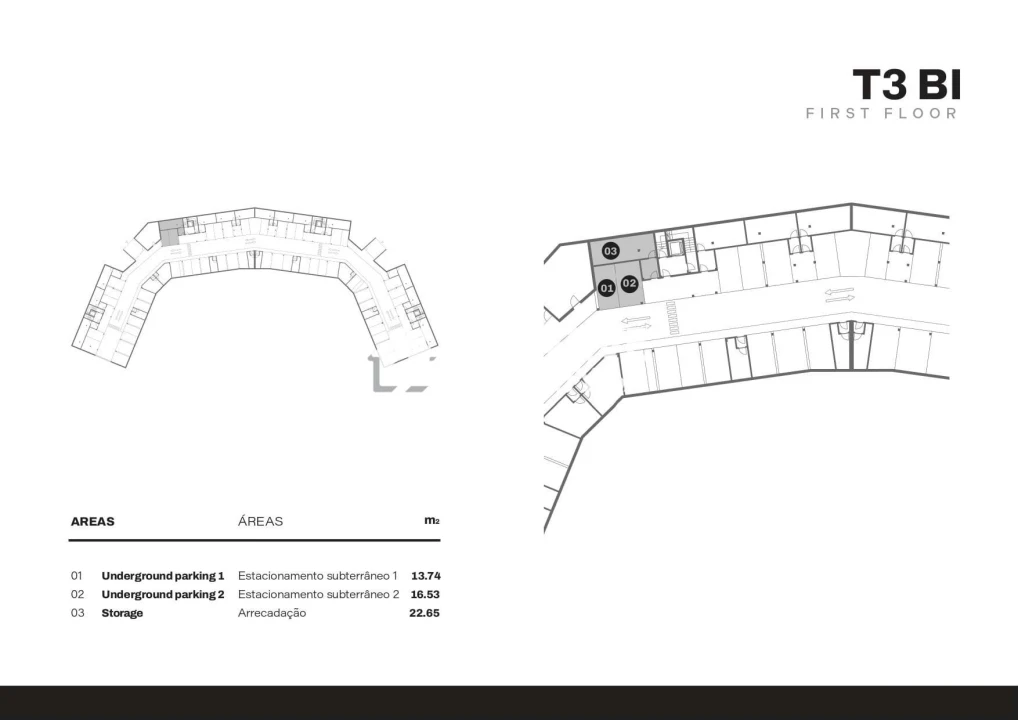 Apartamento T3 para Venda em Quarteira Planta 2