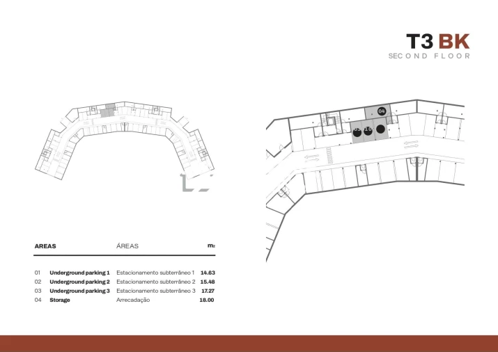 Apartamento T3 para Venda em Quarteira Planta 2