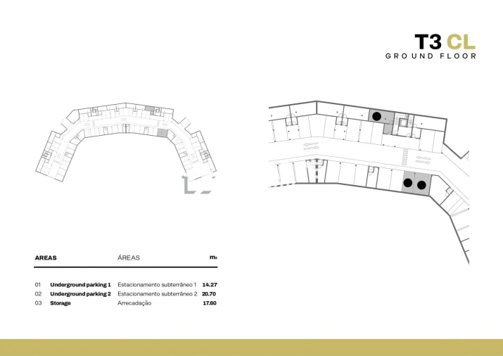 Apartamento T3 para Venda em Quarteira Planta 2