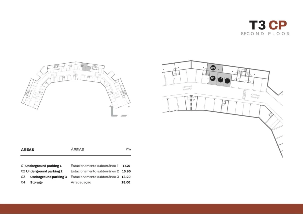 Apartamento T3 para Venda em Quarteira Planta 2