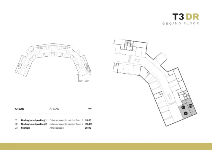 Apartamento T3 para Venda em Quarteira Planta 2