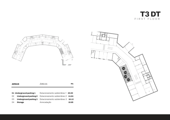 Apartamento T3 para Venda em Quarteira Planta 2