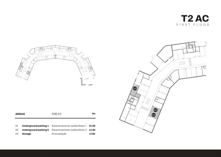 Apartamento T2 para Venda em Quarteira Planta 2