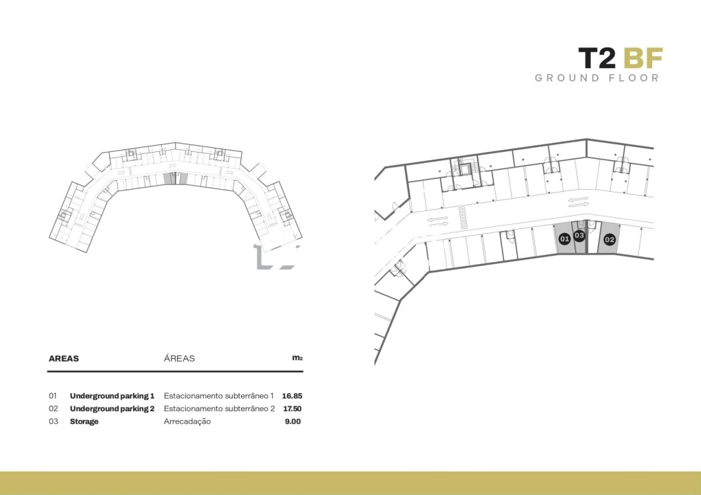 Apartamento T2 para Venda em Quarteira Planta 2