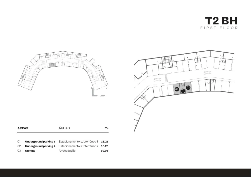 Apartamento T2 para Venda em Quarteira Planta 2