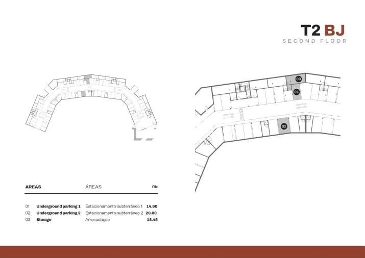 Apartamento T2 para Venda em Quarteira Planta 2