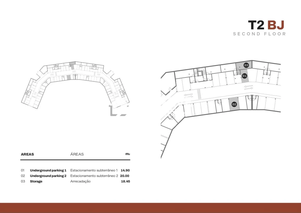 Apartamento T2 para Venda em Quarteira Planta 2